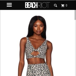NEW: never worn. Beach Riot Bowie TOP LEOPARD. Color is brown leopard